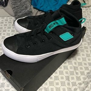 Converse Black & Green High Top Sneakers - 6